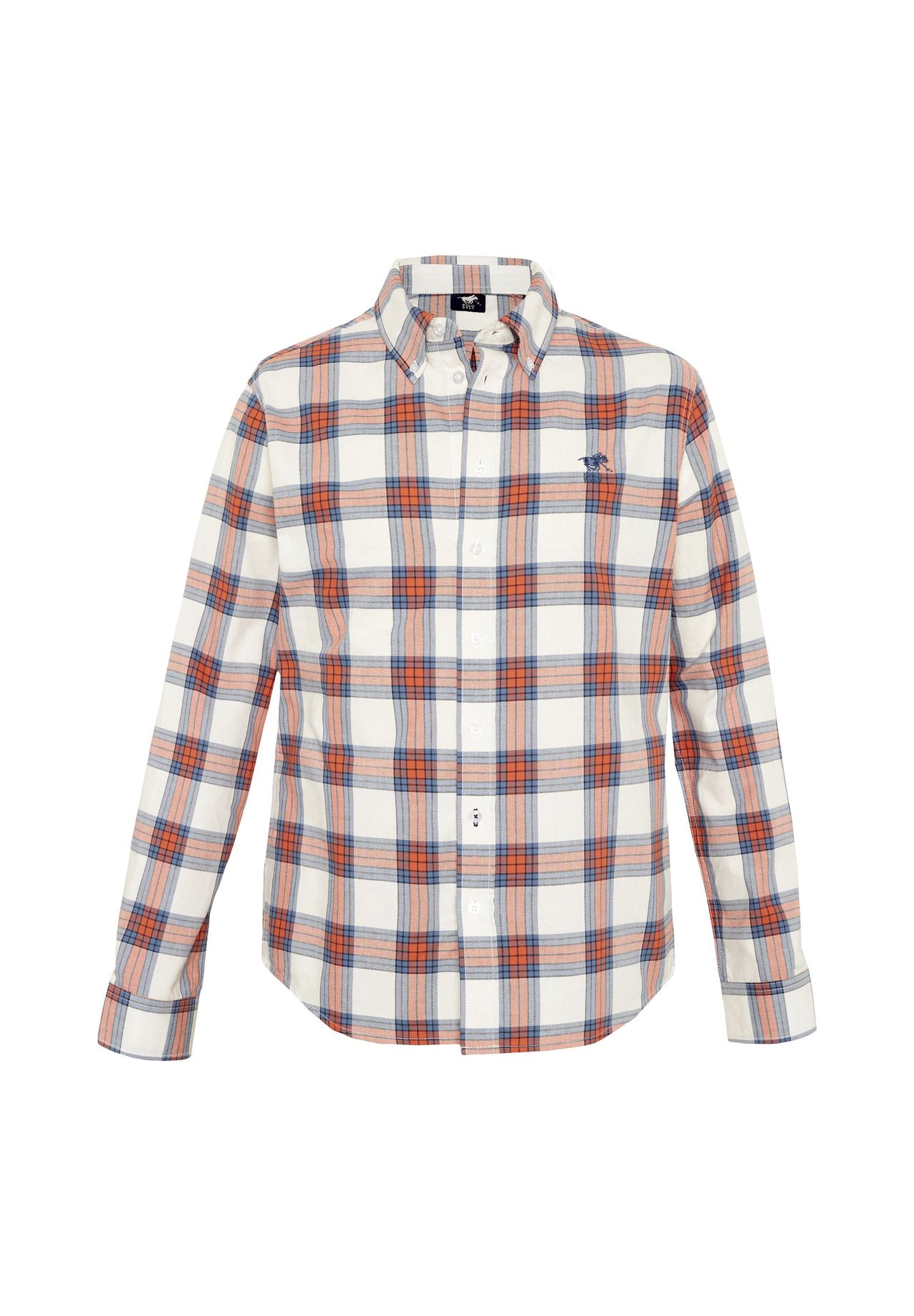 

Рубашка в клетку с воротником на пуговицах POLO SYLT, цвет 1025 White/red