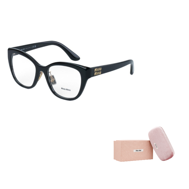 

MIU MIU Оригинальные очки в форме кошачьего глаза для женщин, цвет black