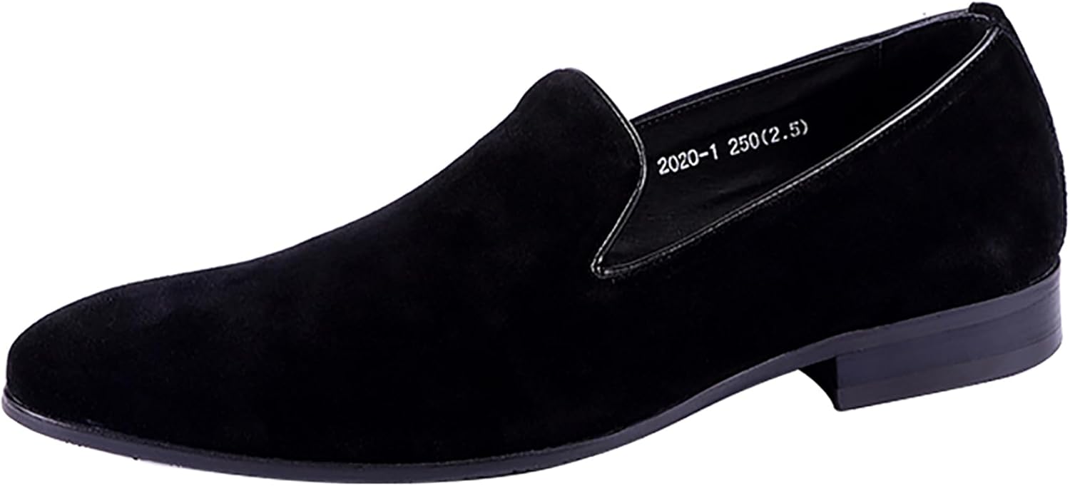 

Мужские лоферы Santimon, слипоны с отделкой из замши, формальные деловые туфли, пенни-лоферы, повседневные стильные прогулочные туфли для мужчин, черный