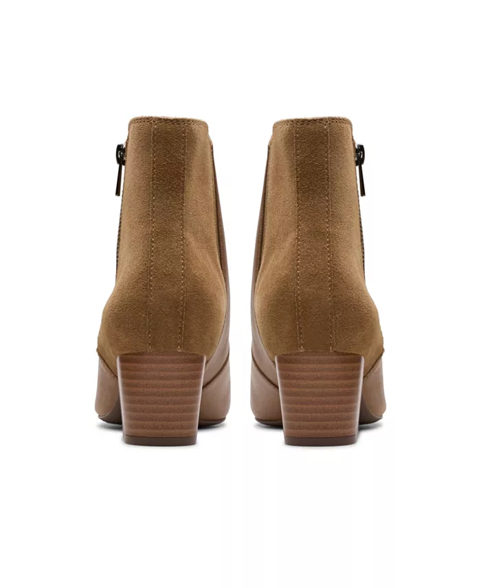 Женские полусапоги Clarks Ellanie Vibe кожаные с острым носом, коричневый — фото 3