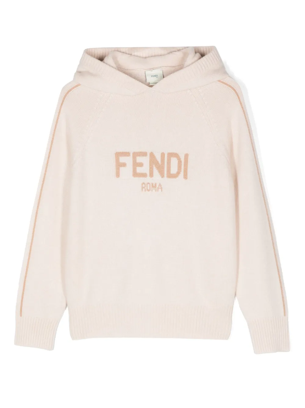 

Свитер с жаккардовым логотипом FENDI KIDS, нейтральный