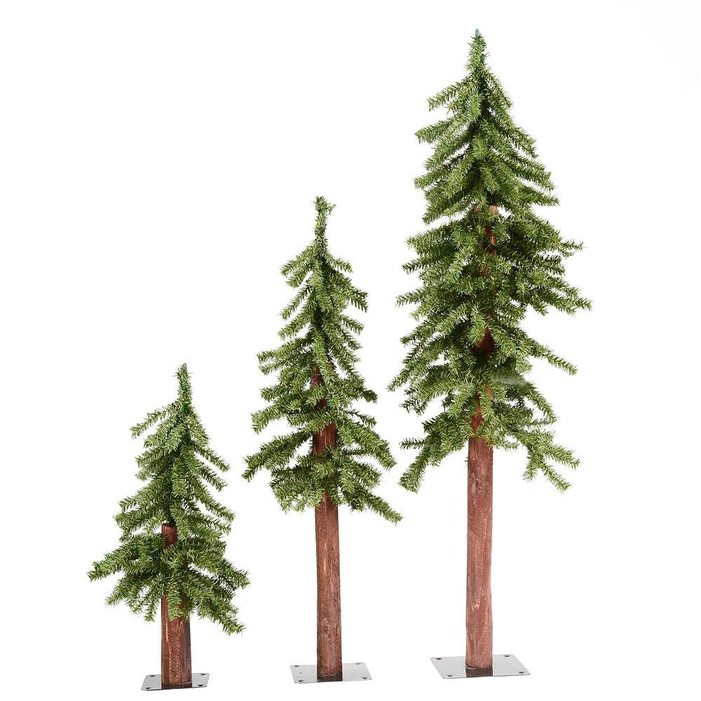 

Vickerman Natural Alpine Искусственная рождественская елка из 3 предметов, зеленый