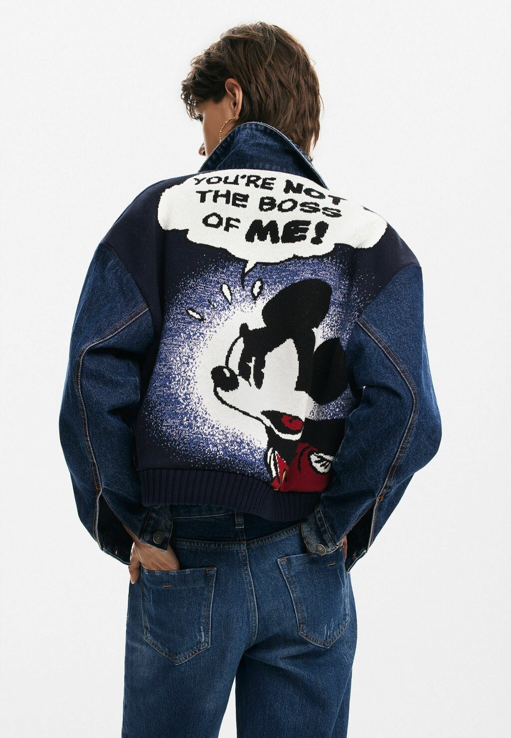 

Джинсовая куртка MICKEY STITCHED TRUCKER Desigual, синий