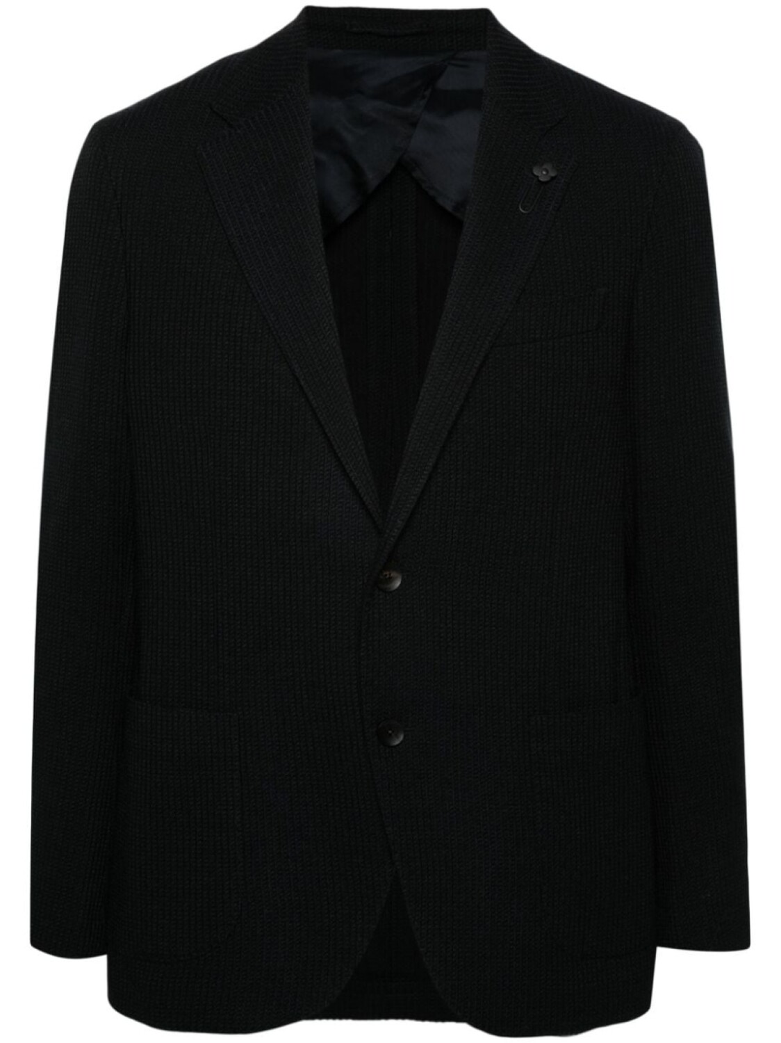 

Lardini однобортный фактурный блейзер, синий