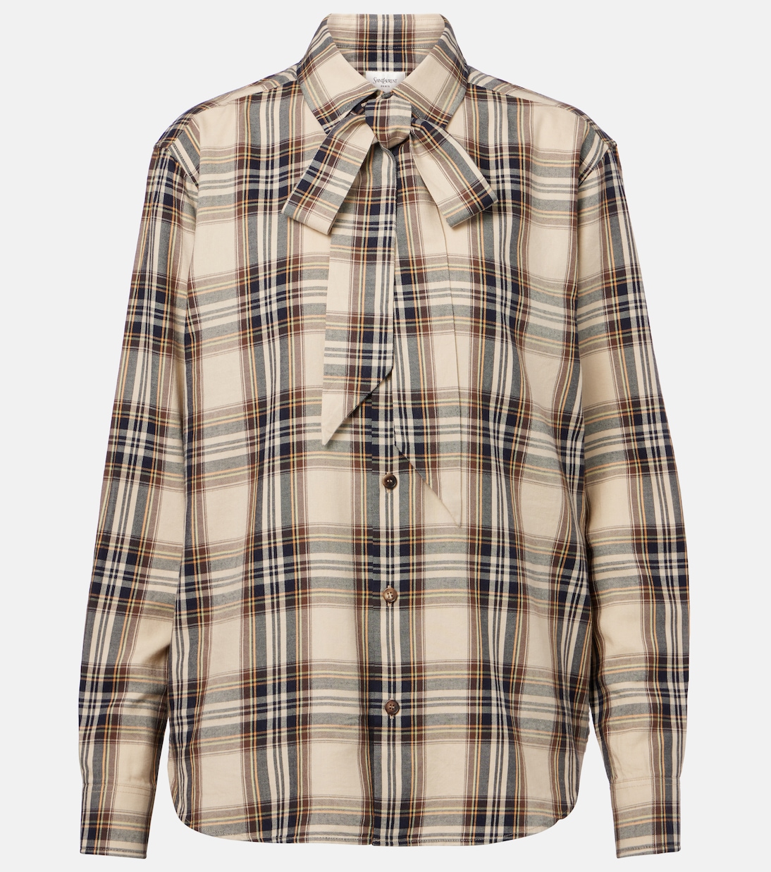 

Рубашка в клетку Cassandre из хлопковой смеси Saint Laurent, Brighton Checks