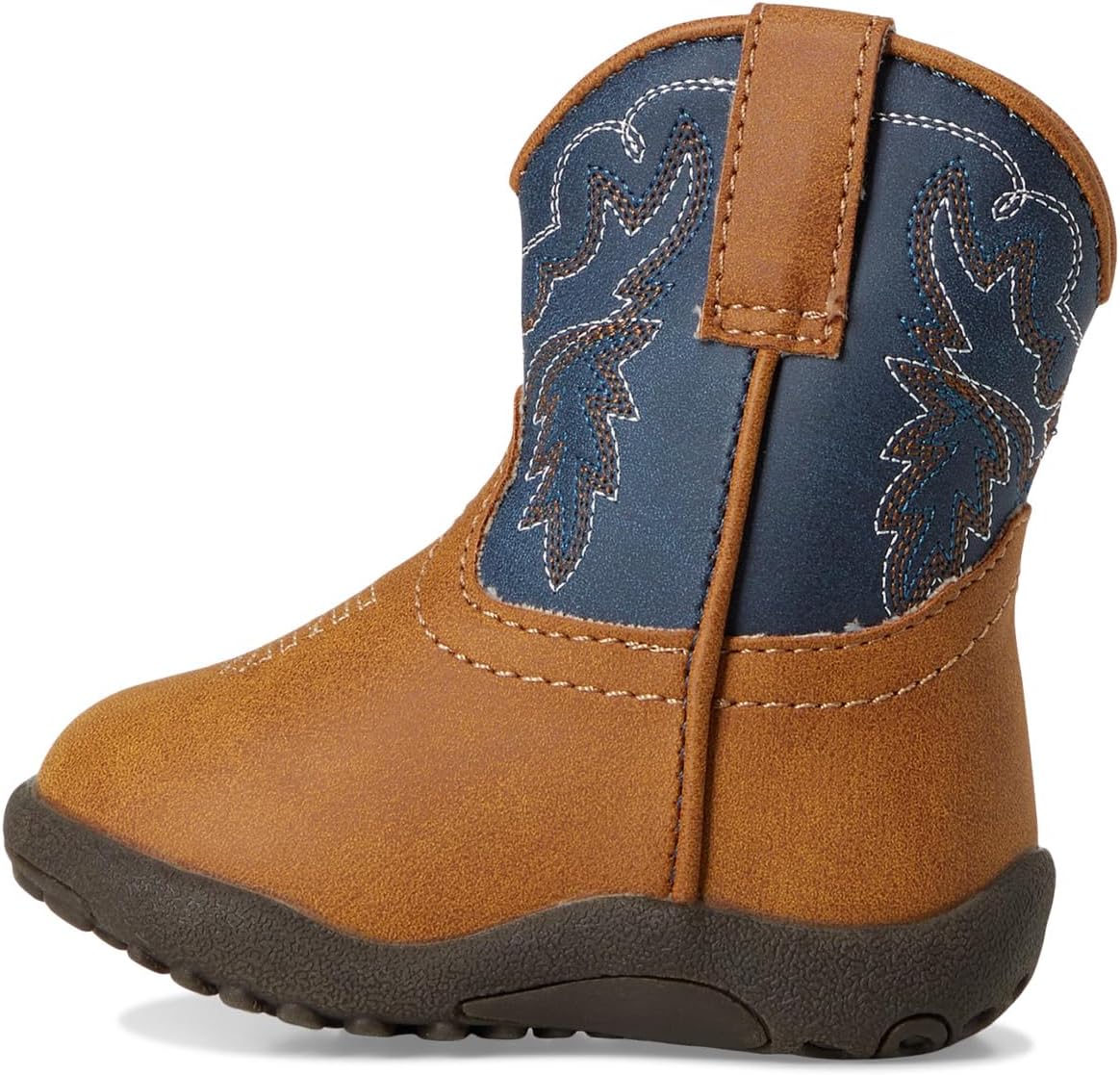 Ботинки Roper Kids  Cowbaby Heritage, Tan Vamp With Navy Faux Leather Shaft — фото 4