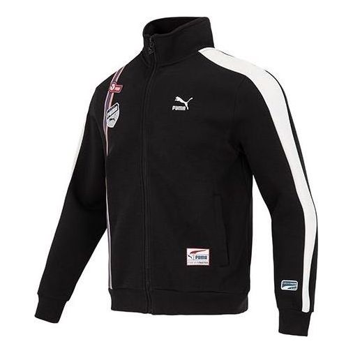 

Куртка team badge zipper jacket 'black' Puma, черный