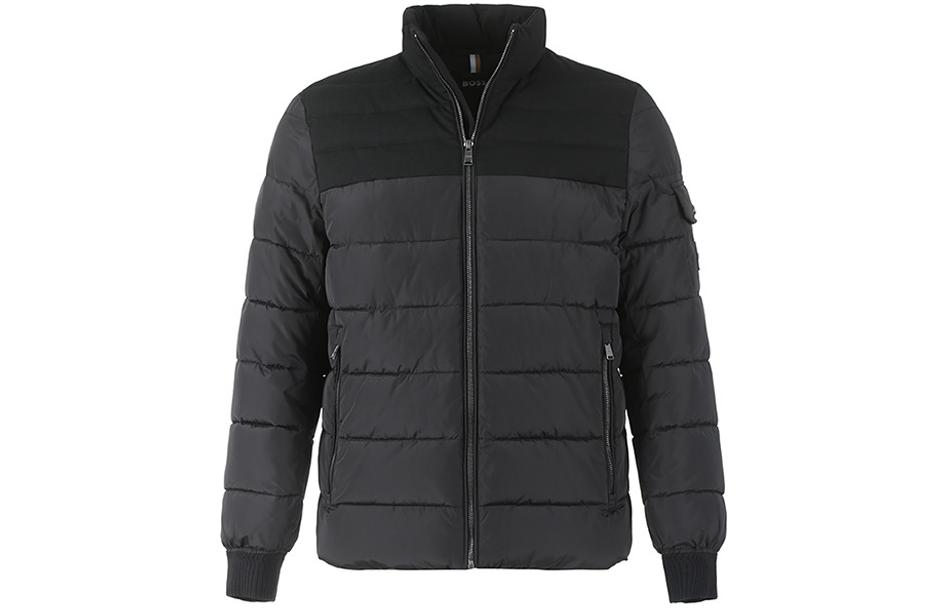 

Водоотталкивающая утепленная куртка на молнии HUGO BOSS, черный