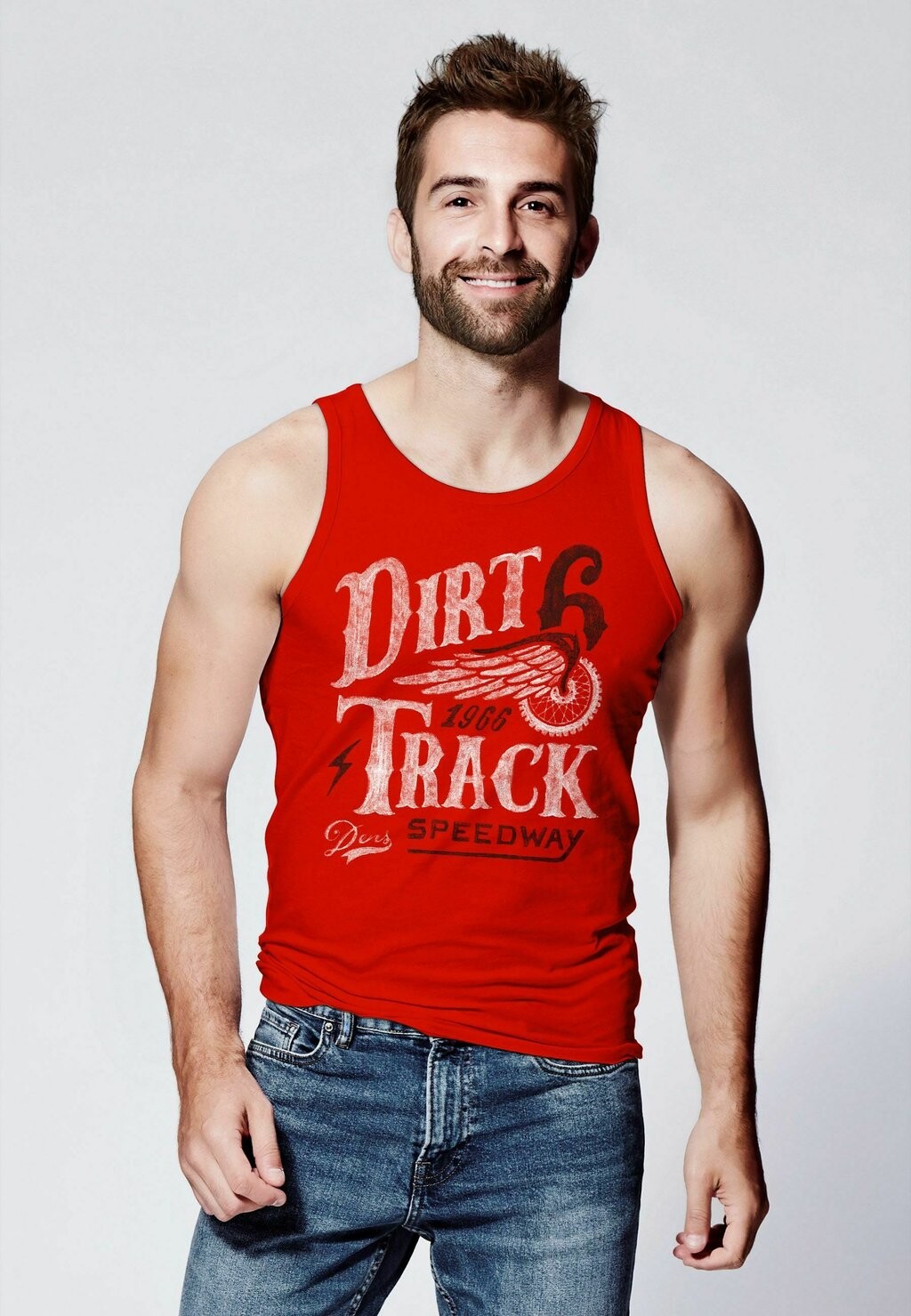 

Топ TANK- DIRT TRACK RACING MUSKEL Neverless, цвет Mottled Red