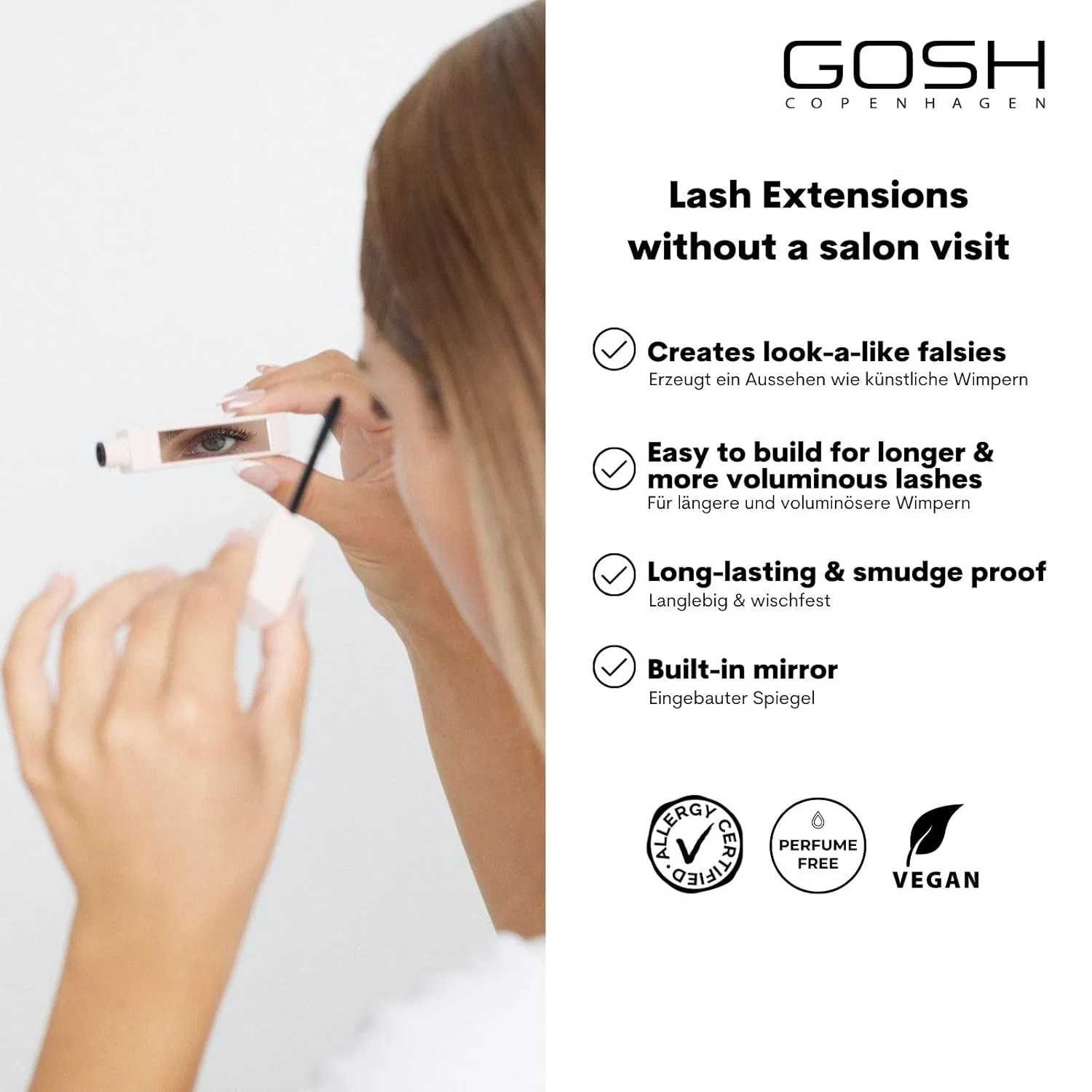 Тушь для ресниц GOSH Lash Extension Mascara Black ‎Gosh — фото 2