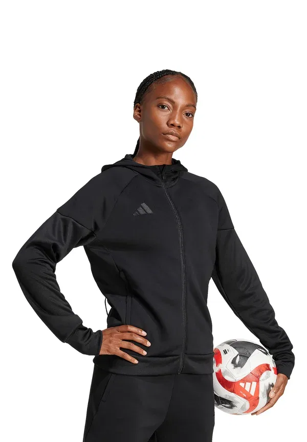 Толстовка с капюшоном и молнией Adidas Performance Fussball Team Tiro Travel, черный — фото 4