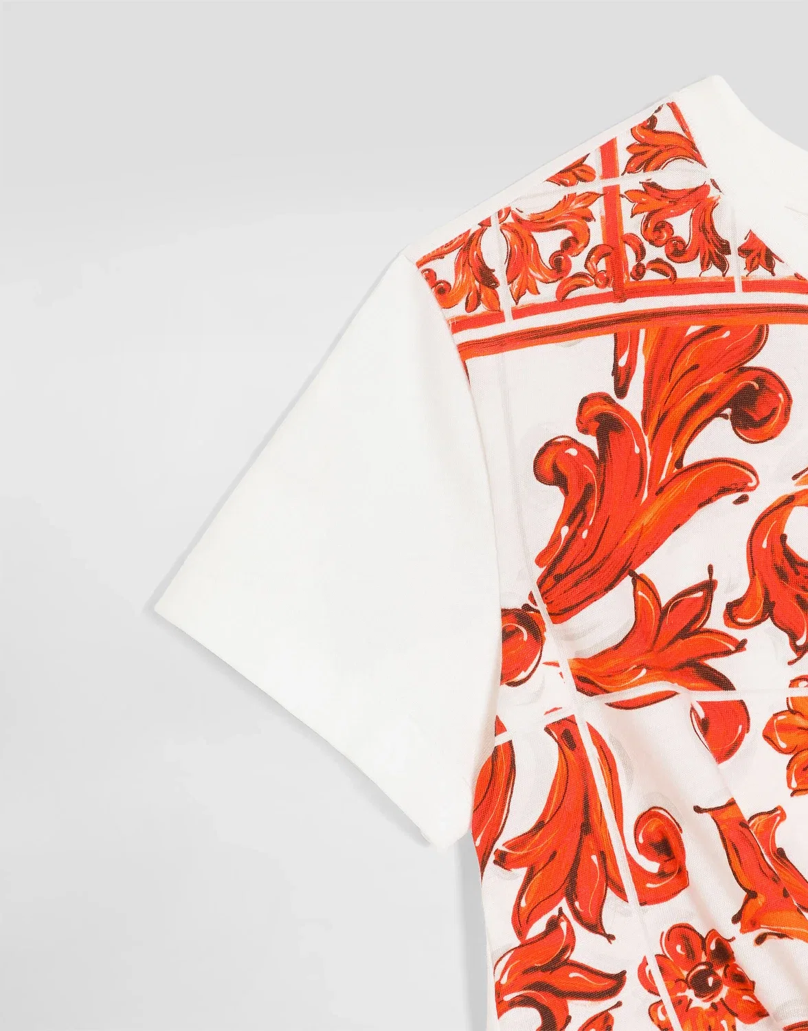 Футболка из джерси с принтом матолики DOLCE & GABBANA, бежевый — фото 3
