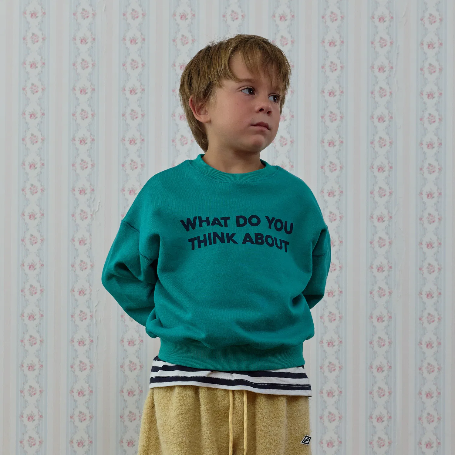 Детский бирюзовый свитшот wdtt от Whatdoyouthinkabout