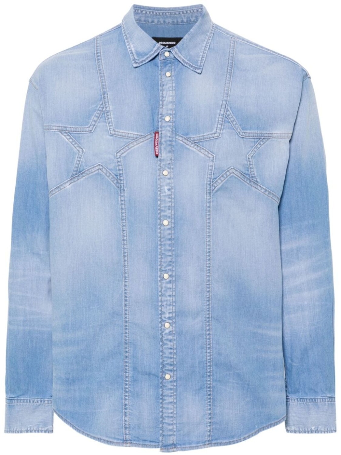 

Dsquared2 джинсовая рубашка Twin Stars, синий