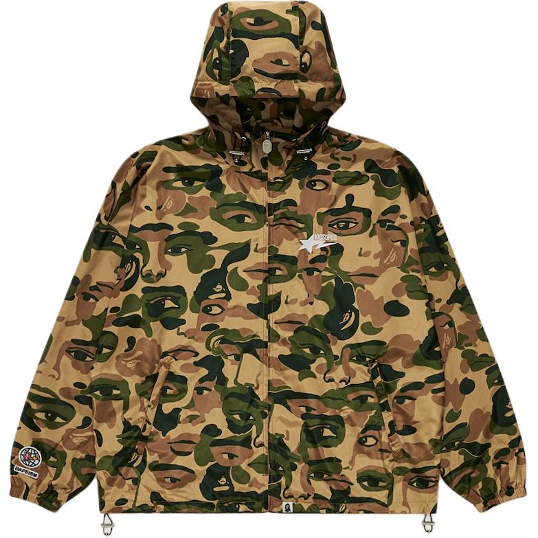 

A BATHING APE Куртка легкая камуфляжная Bape X KidSuper, Khaki