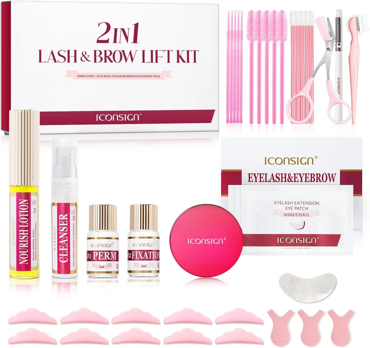 Профессиональный набор для ламинирования ресниц и бровей 2-в-1 Magic Nails