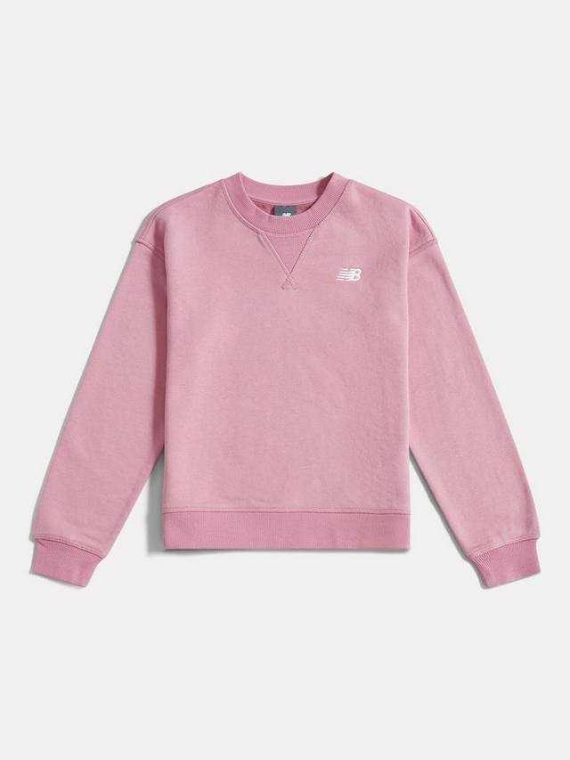

Детский худи с небольшим логотипом из френч-терри New Balance, Pink Taffy