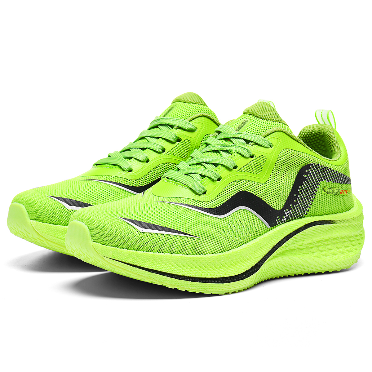 

DIKENROK Скользоустойчивые, износостойкие, дышащие, легкие, увеличивающие рост низкие кроссовки унисекс неоново-зеленые, цвет Neon Green[Breathable]