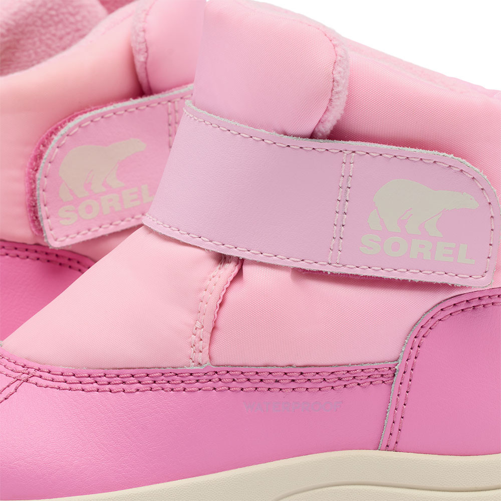Водонепроницаемые зимние ботинки Sorel Whitney III Mid Strap (для маленьких детей), Pink Flare — фото 4