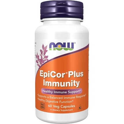 

NOW EpiCor Plus Immunity с витамином С, 60 растительных капсул
