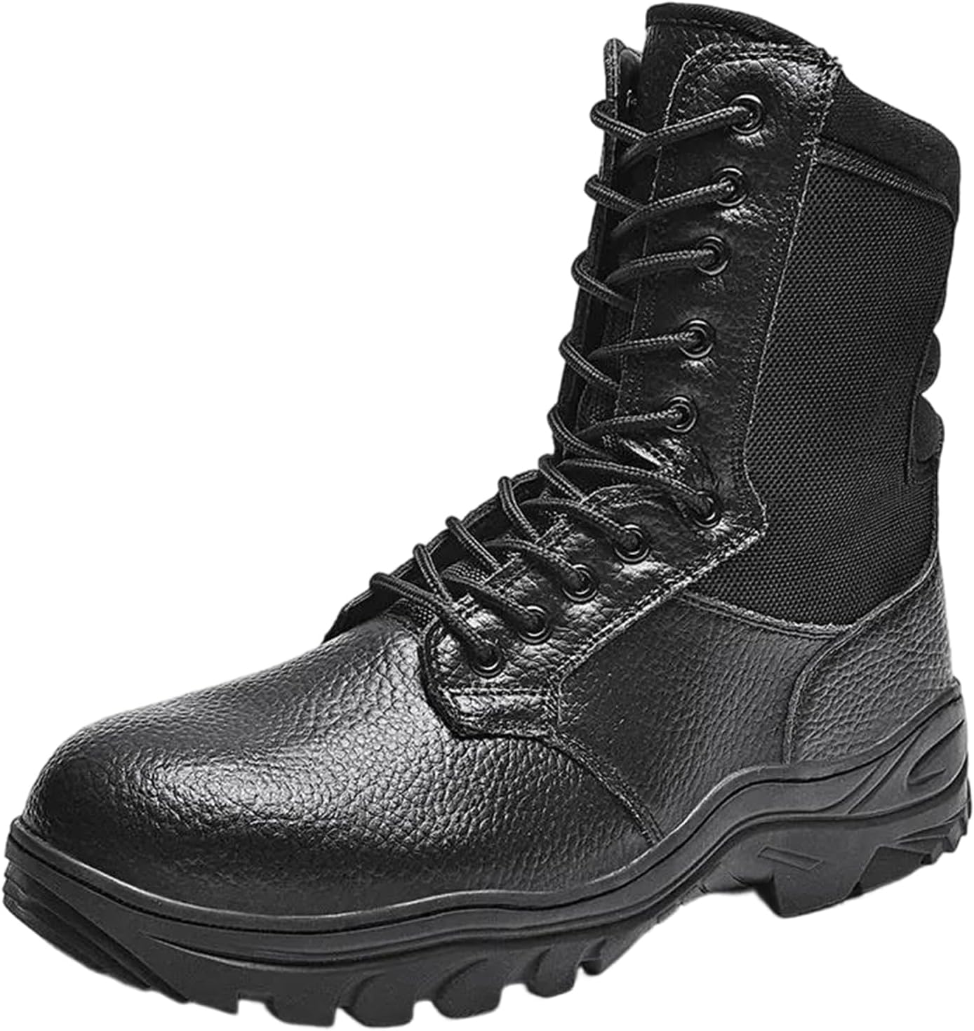 

Мужские ботинки Alloaone с защитным стальным носком, противоскользящие, водонепроницаемые, для походов и строительства, удобная посадка, черный