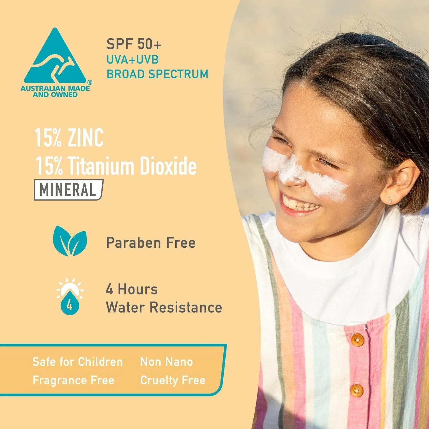 Минеральный солнцезащитный стик Sun Zapper Zinc Oxide SPF 50+, белый, 12 г Sun Zapper — фото 3