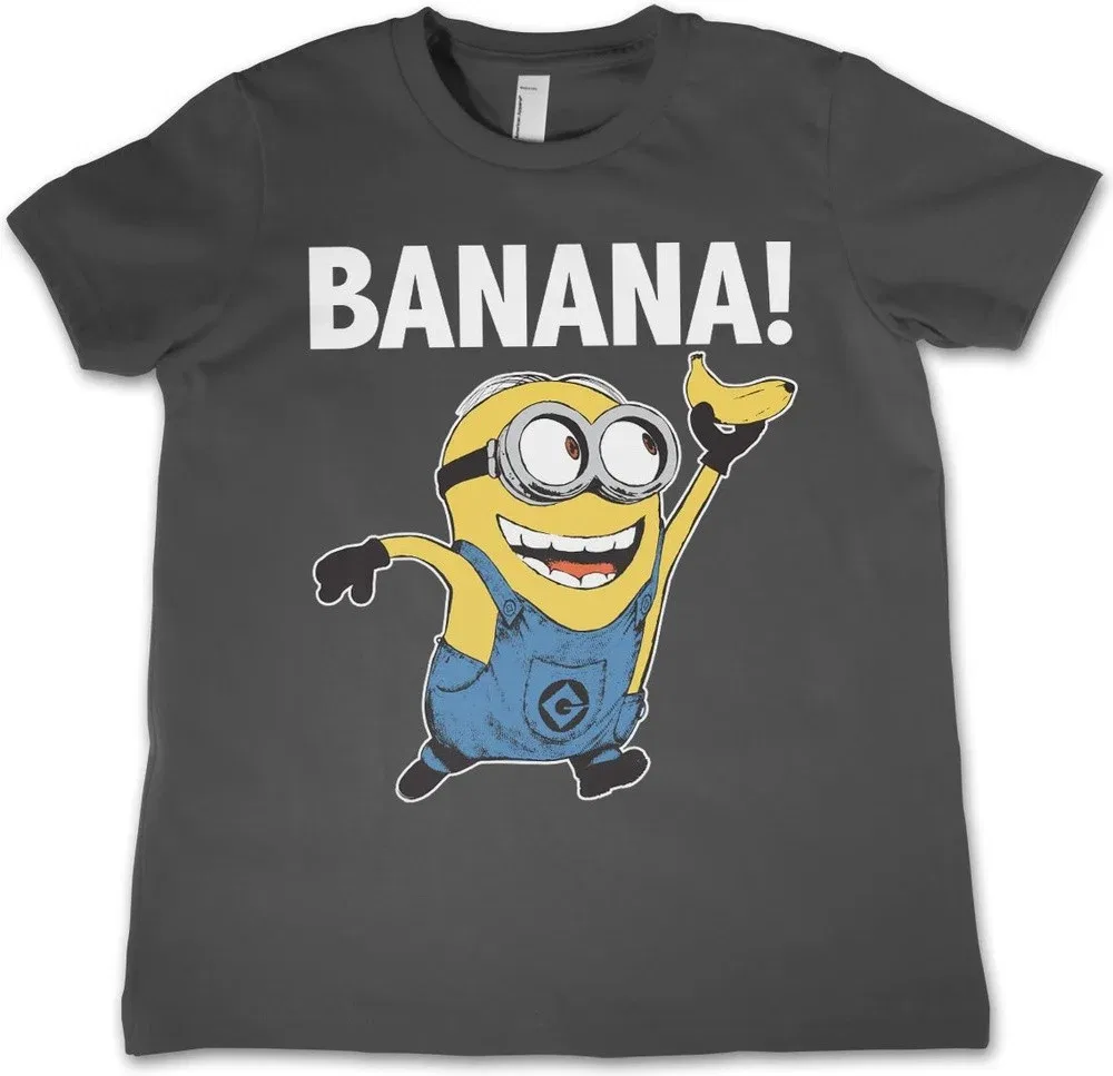 Футболка с принтом, Minions, серый