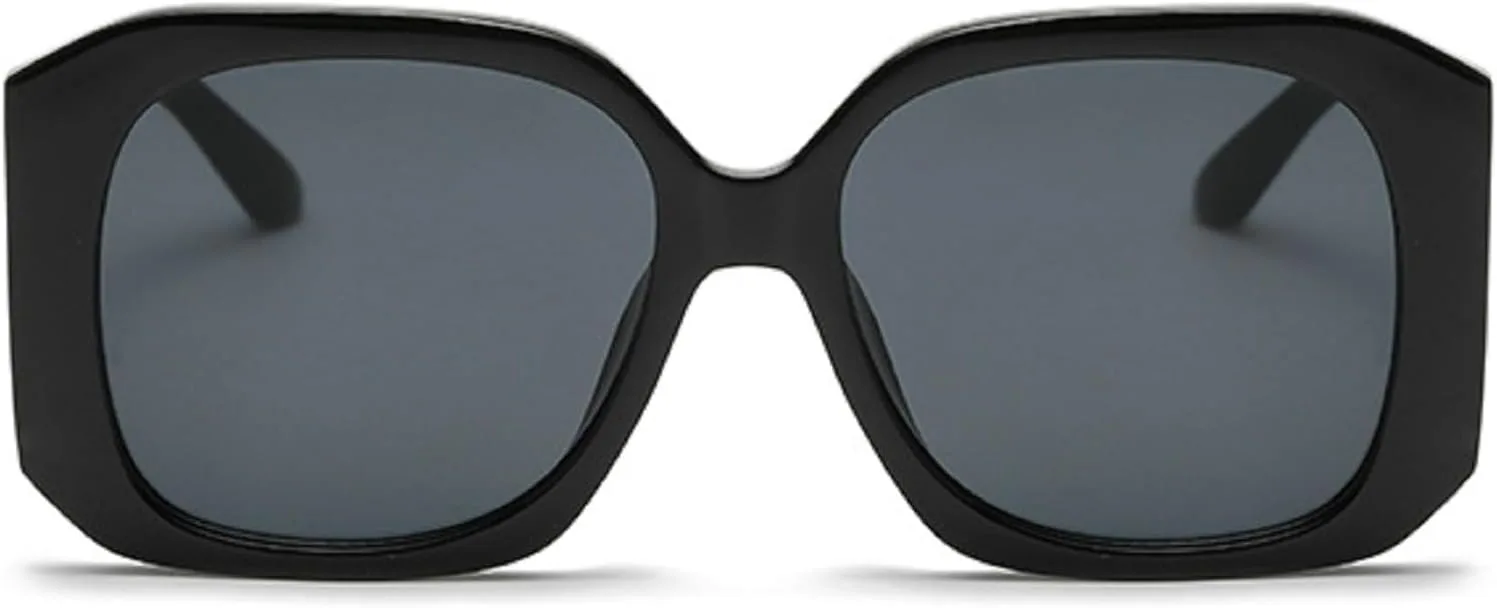 

Квадратные солнцезащитные очки в крупной оправе, модные очки для женщин, стильные очки с защитой от УФ-излучения UV400, модные аксессуары N47 mincl, Black