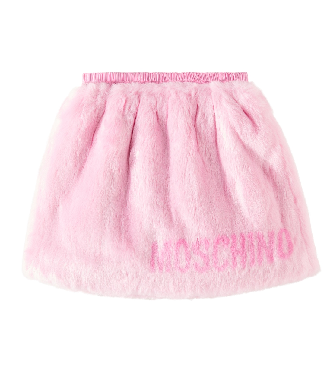 

Юбка из искусственного меха с логотипом Moschino Kids, Begonia Pink