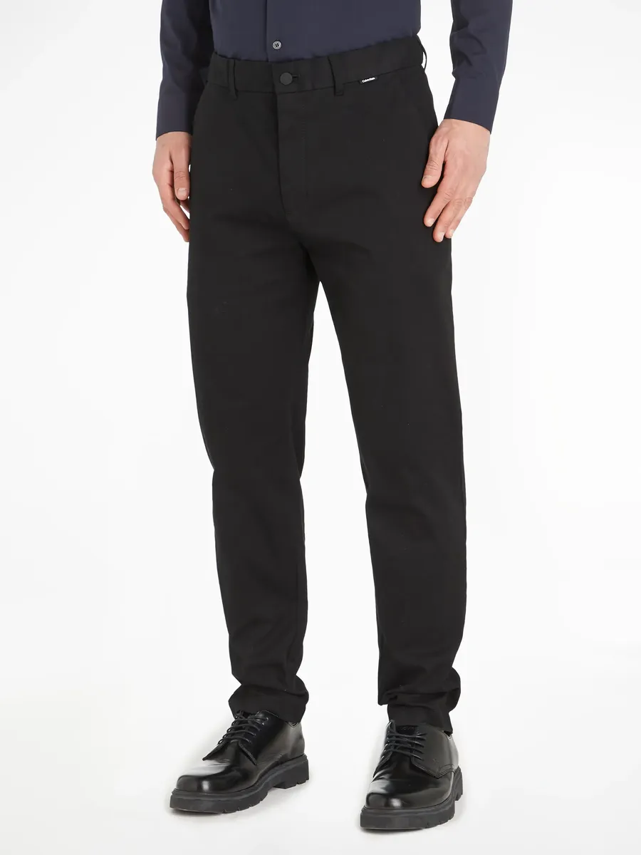 

Брюки стрейч Calvin Klein "MODERN TWILL TAPERED PANT", цвет Ck Black