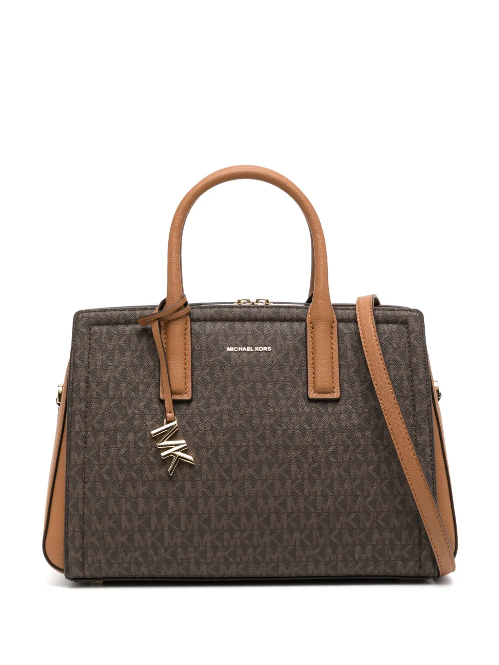 

Сумка-тоут с логотипом MICHAEL KORS, коричневый