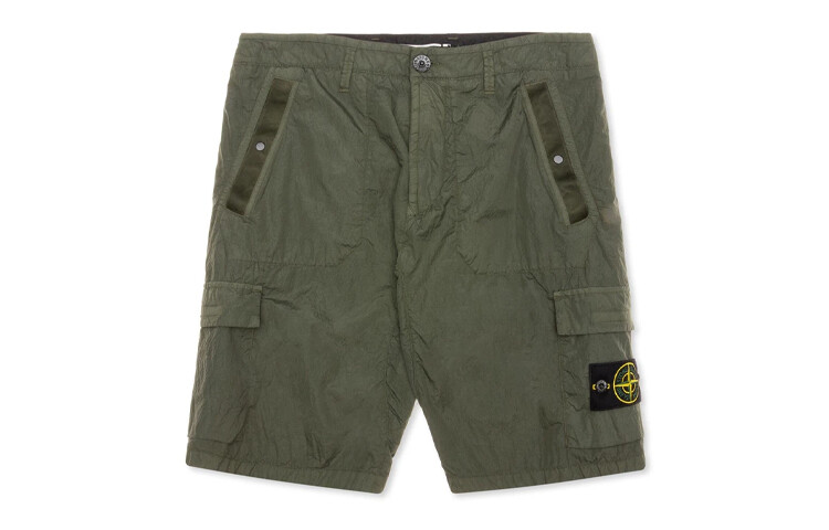 

Шорты-карго мужские оливково-зеленые Stone Island, оливково-зеленый
