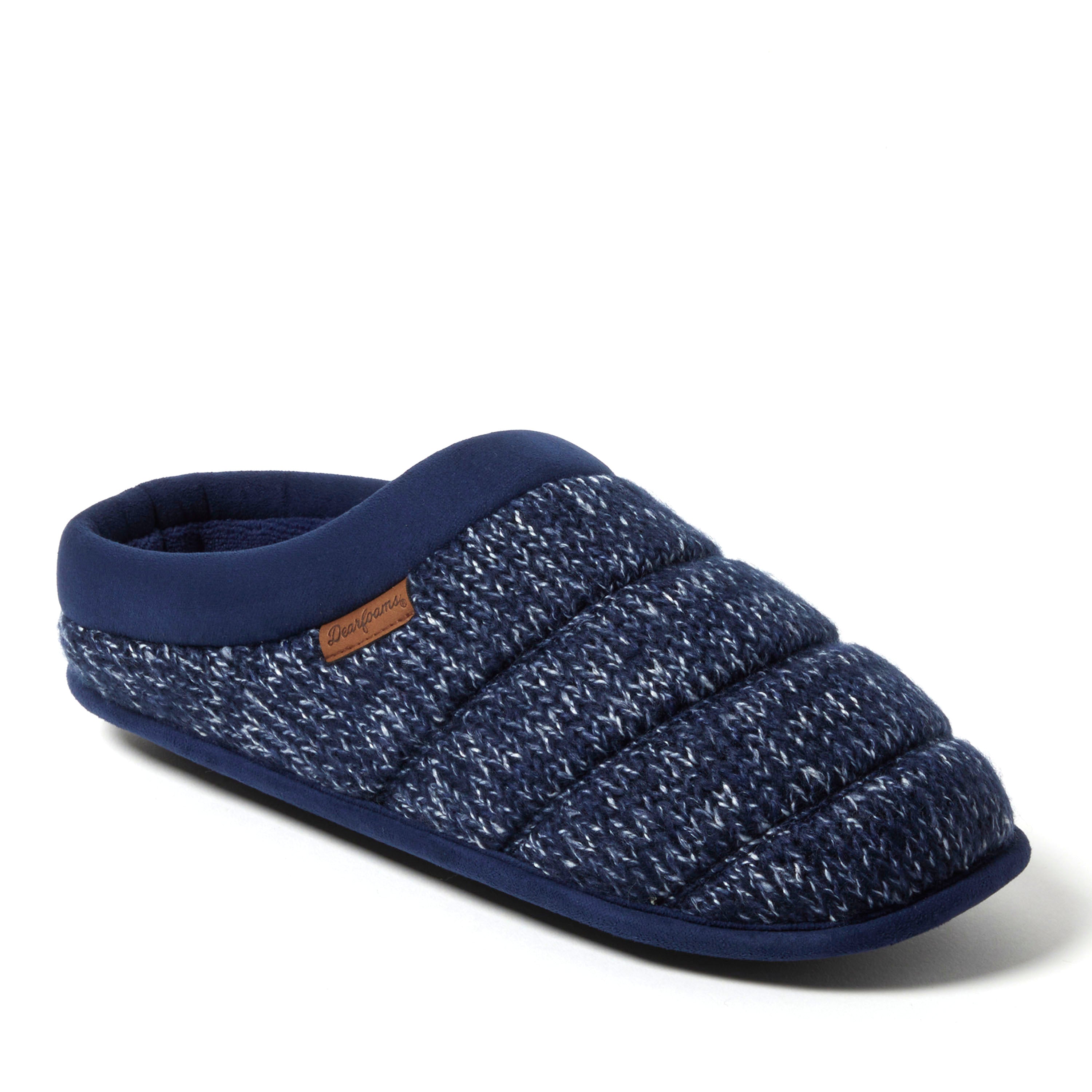 

Dearfoams Мужские сабо Asher Marled Knit, темно-синий