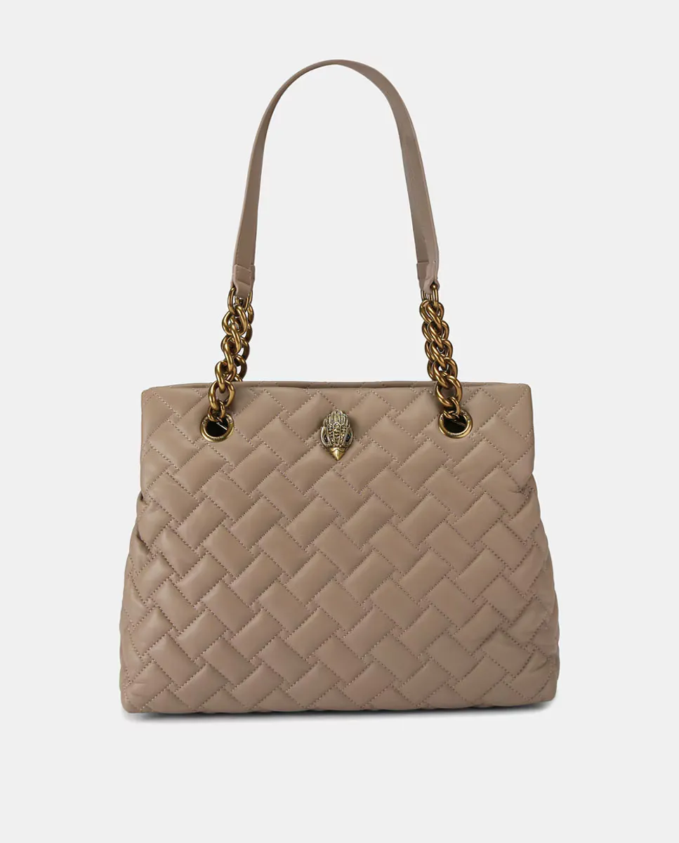 

Стеганая кожаная сумка через плечо Kensington Kurt Geiger, цвет Topo