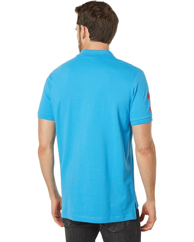 

Поло U.S. POLO ASSN. Solid Pique Polo, цвет Beacon Blue