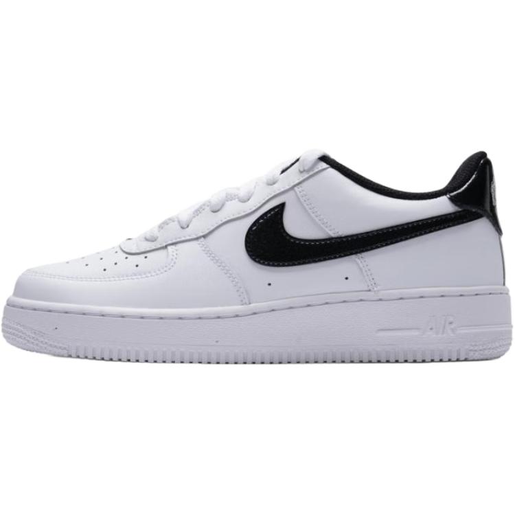 Nike Детские низкие кроссовки для скейтбординга Air Force 1 Lv8, износостойкие, дышащие, белые и черные