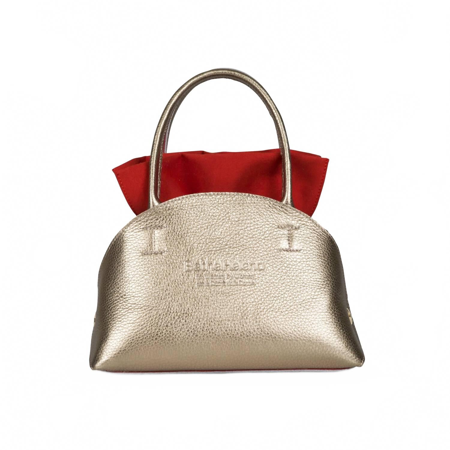 

Handful Of Glam In Antique Gold With Summer Red Pouch BethelHelena