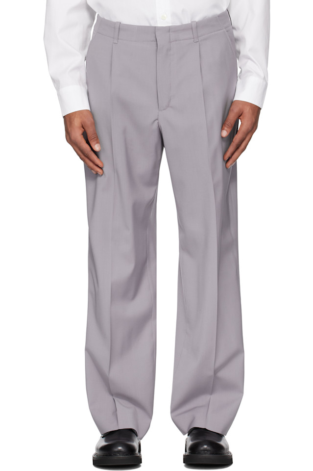 

Штаны чино в стиле "Borrowed" Our Legacy, цвет dusty lavender high twist wool