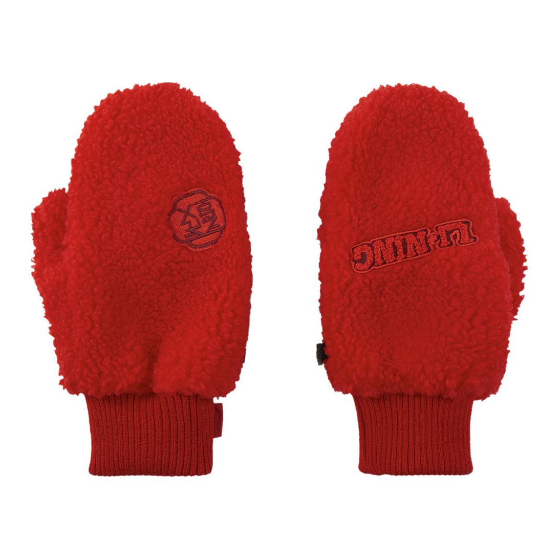 

LINING Трикотажные перчатки из полиэстера унисекс разноцветные, Vermilion