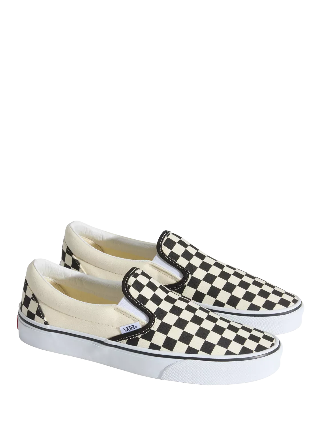 Классические кроссовки без шнурков, черно-белые Vans — фото 4
