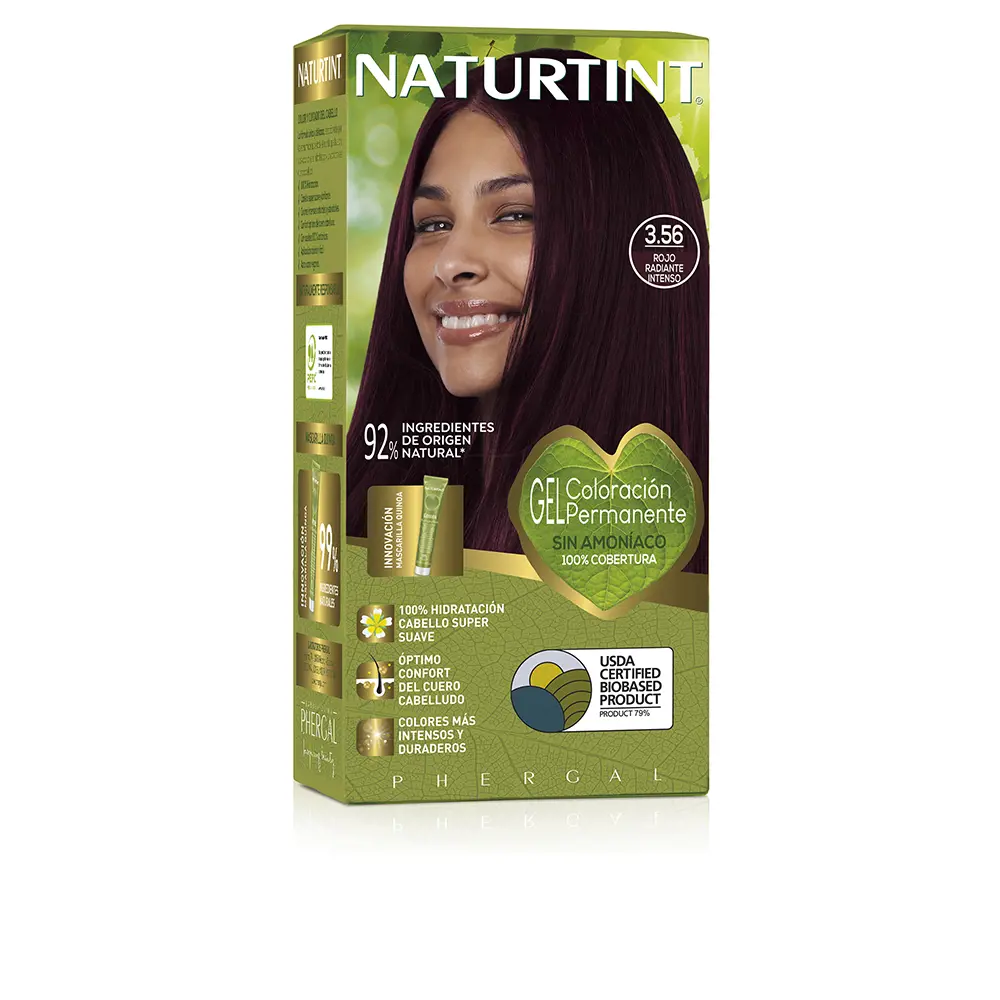 

Краска для волос Naturtint Naturtint, цвет 3.56 rojo radiante intenso, 170 мл.