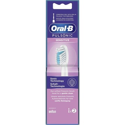 

Сменные насадки Oral-B Pulsonic Sensitive для зубных щеток Sonic, 2 шт., белые