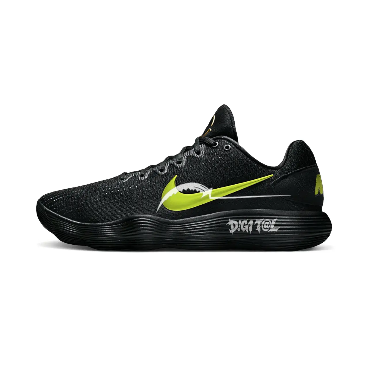 

Nike Баскетбольные кроссовки Hyperdunk 2017 Green Blade, Cool Innovation Space, износостойкие, низкие, мужские, черно-зеленые