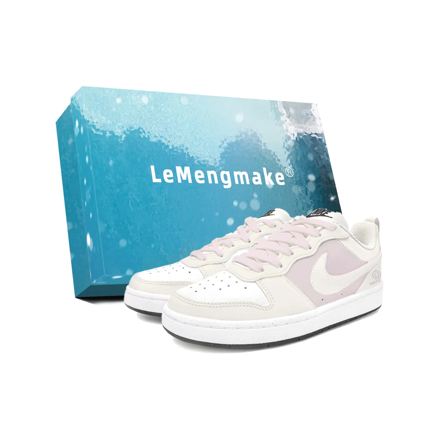 

Nike Кроссовки для скейтбординга Court Borough Pink Sunny Day Low top Kids' White