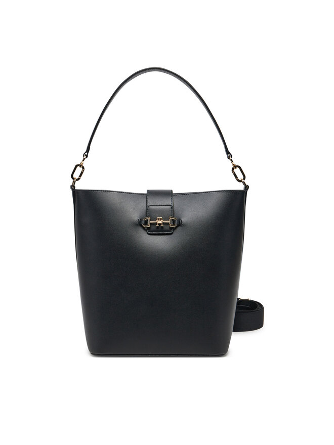 

Сумочка Heritage Leather Bucket AW0AW17396 Tommy Hilfiger, черный