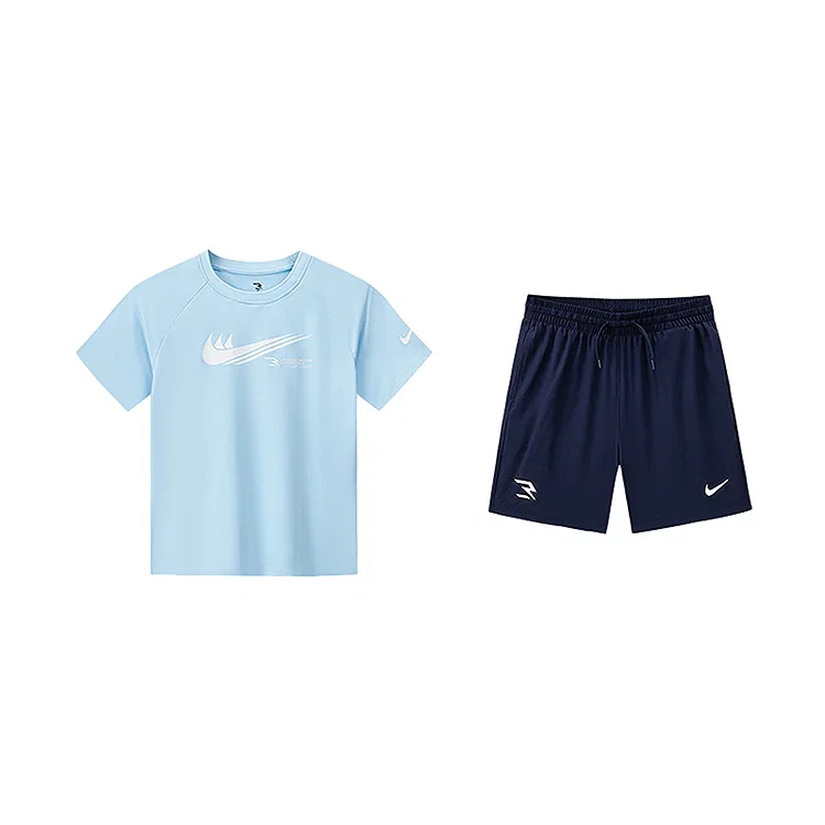 Детский спортивный костюм Casual Sportswear 3Brand Summer 2 Piece Set Nike, Blue Ice