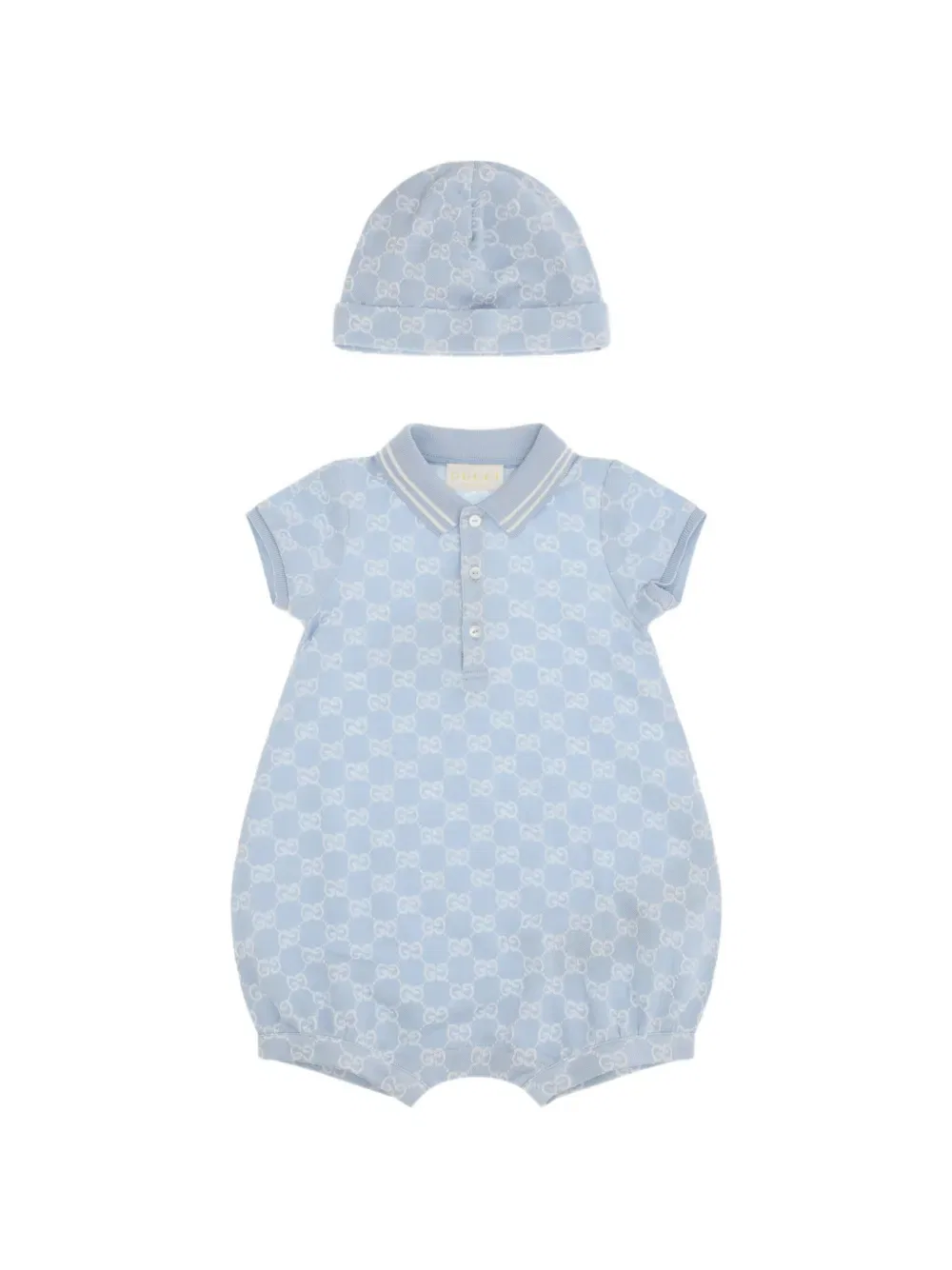 Комплект коротких трусиков с узором GG (два штанин) Gucci Kids, синий
