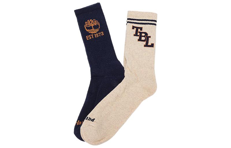 

Высокие носки до колена, унисекс, 2 шт, овсяные, разных цветов Timberland, 2 pack (oat mixed color)