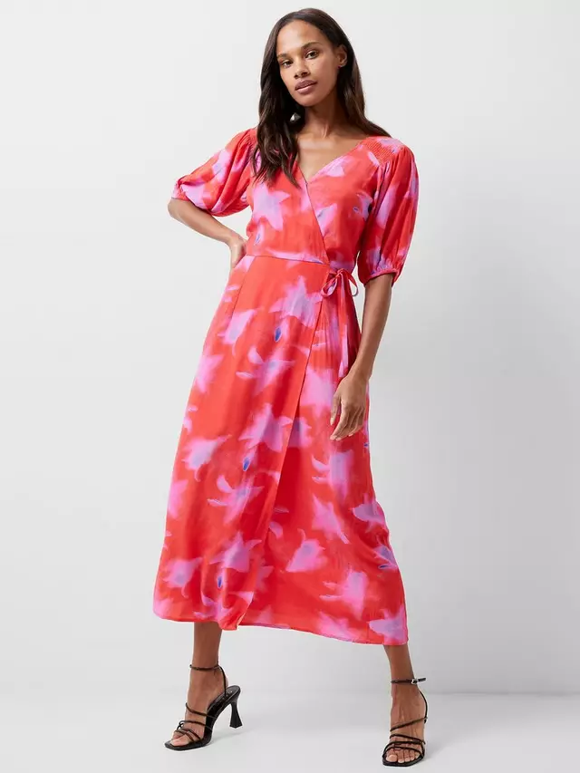 

Платье French Connection Christy Delphine, цвет red/multi