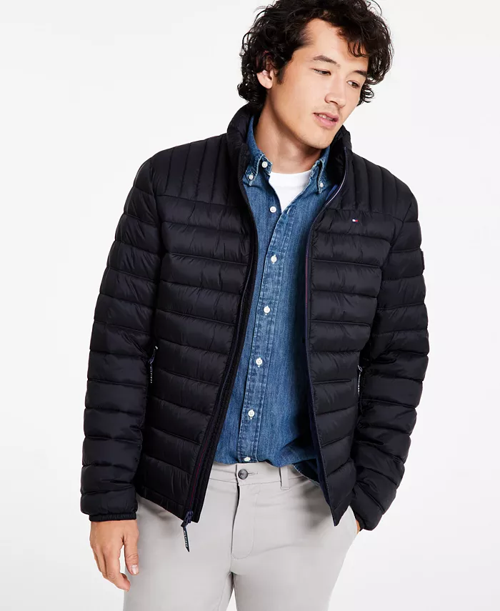 

Мужская утепленная стеганая куртка-пуховик Packable Quilted Puffer Jacket Tommy Hilfiger, черный
